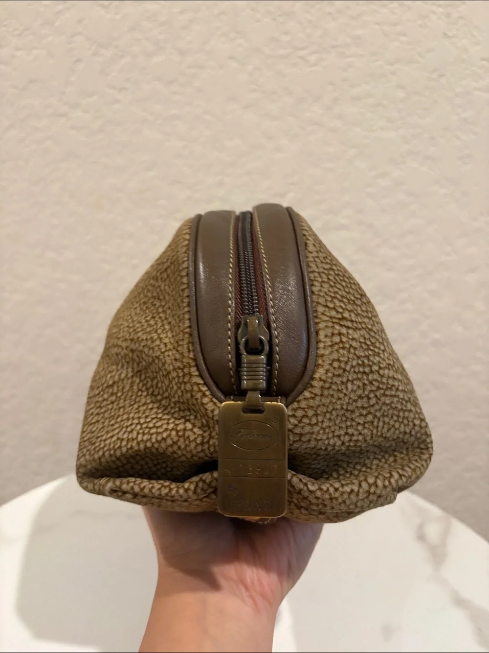 Borbonese Vintage Redwall Handbag made in Italy